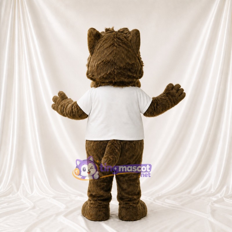 Brown Wolf Mascot Costume Full Body for Adults Sports Events