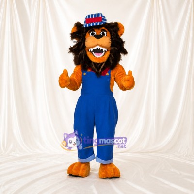 Lion Worker Mascot Costume Full Body for Adults School Events
