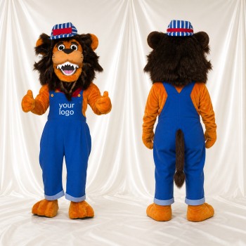 Lion Travailleur Costume de mascotte intégral pour adultes Événements scolaires