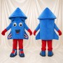 Blue Rocket Mascot Costume Full Body for Adults School Events