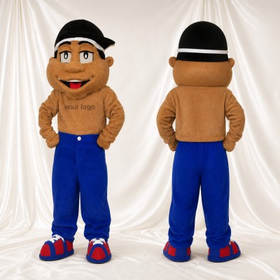 Young Man Mascot Costume Full Body for Adults Sports Events