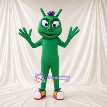Alien vert Costume de mascotte intégral pour adultes Événements scolaires