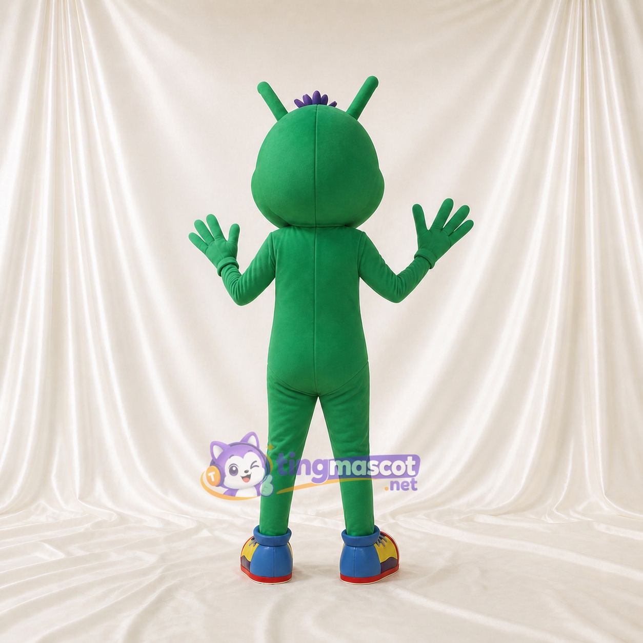 Alien vert Costume de mascotte intégral pour adultes Événements scolaires Alien vert Costume de mascotte intégral pour adultes Événements scolaires