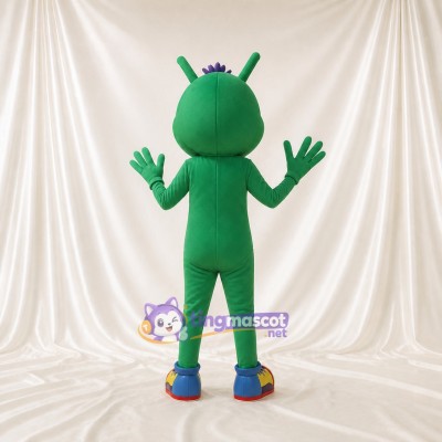 Alien vert Costume de mascotte intégral pour adultes Événements scolaires