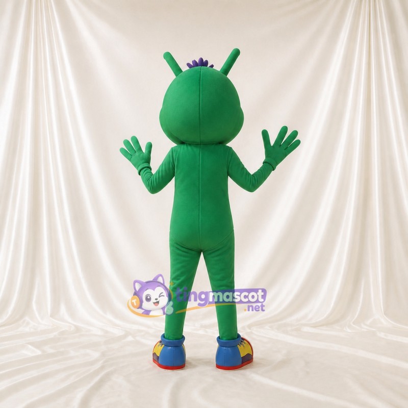 Alien vert Costume de mascotte intégral pour adultes Événements scolaires