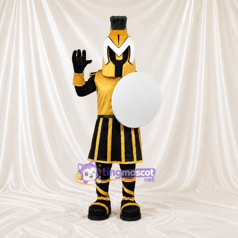 Gold Ancient Warrior Mascot Costume Full Body for Adults Museums