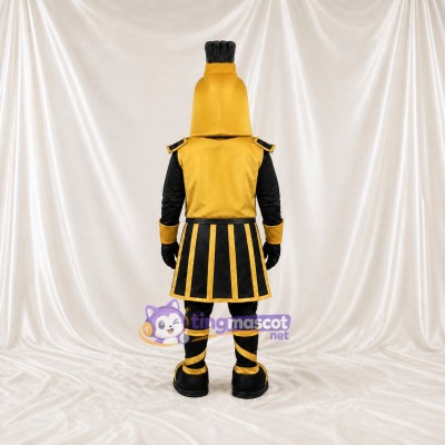Gold Ancient Warrior Mascot Costume Full Body for Adults Museums