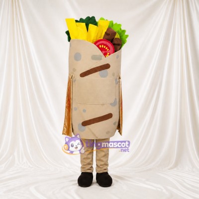 Wrap Sandwich Mascot Costume Full Body for Adults Food Events