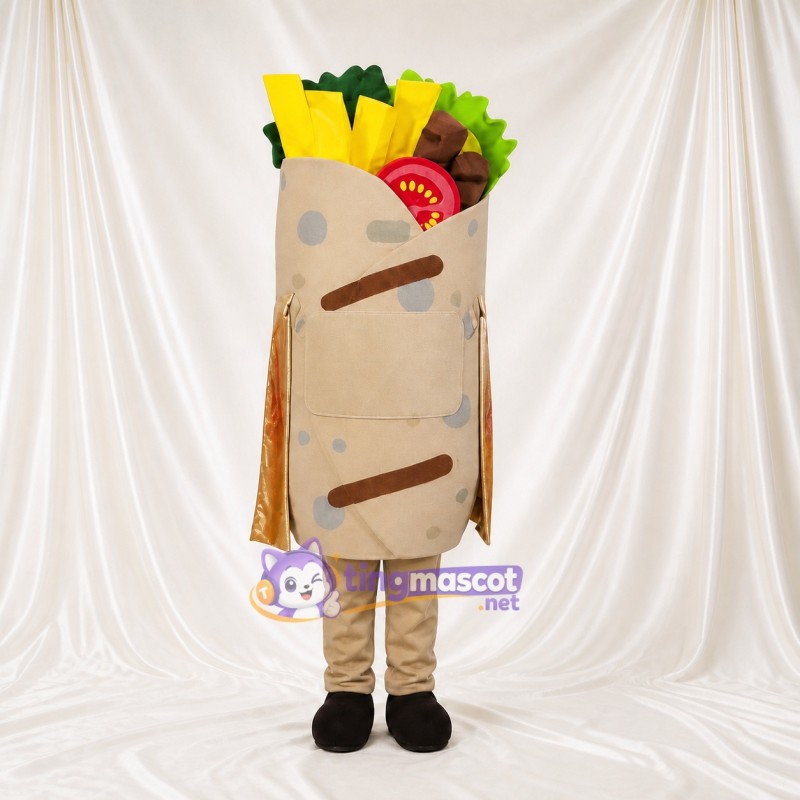 Wrap Sandwich Mascot Costume Full Body for Adults Food Events
