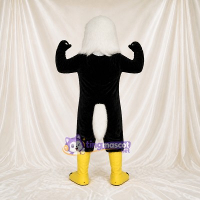 Black Bald Eagle Mascot Costume Full Body for Adults Sports Events