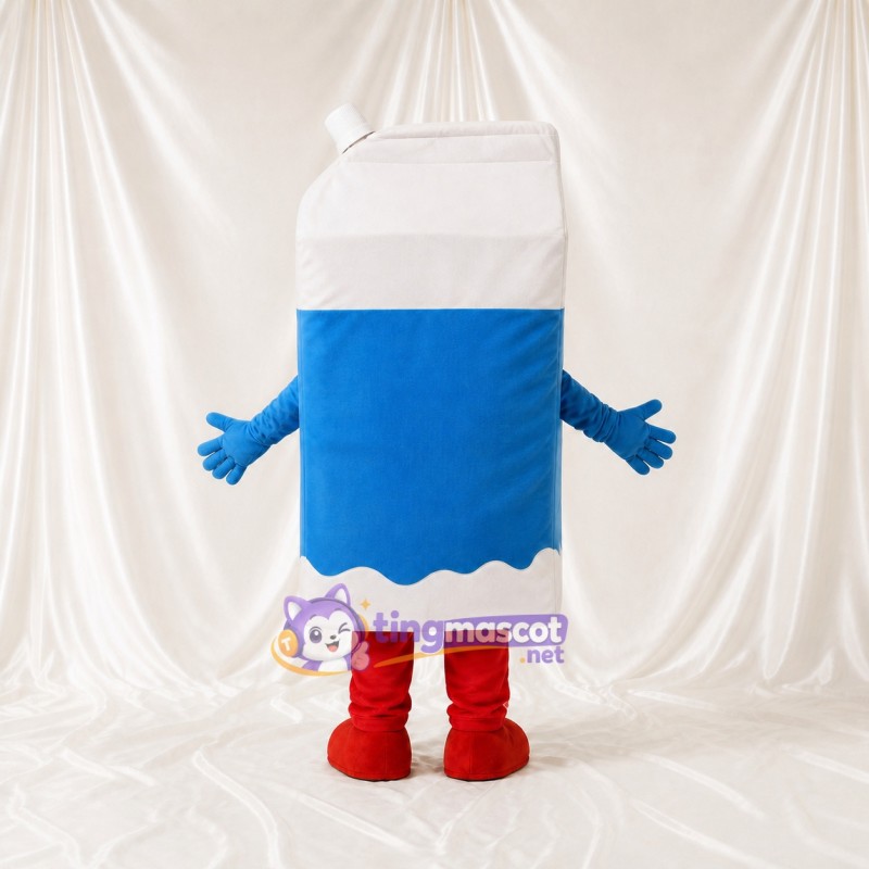 Milk Carton Mascot Costume Full Body for Adults School Events