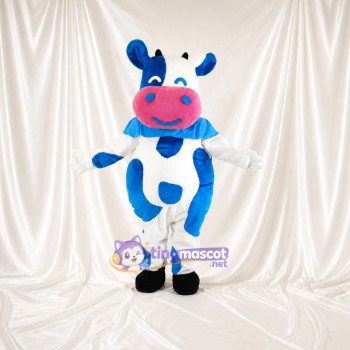 Vache Blanche Costume de mascotte intégral pour adultes Événements scolaires