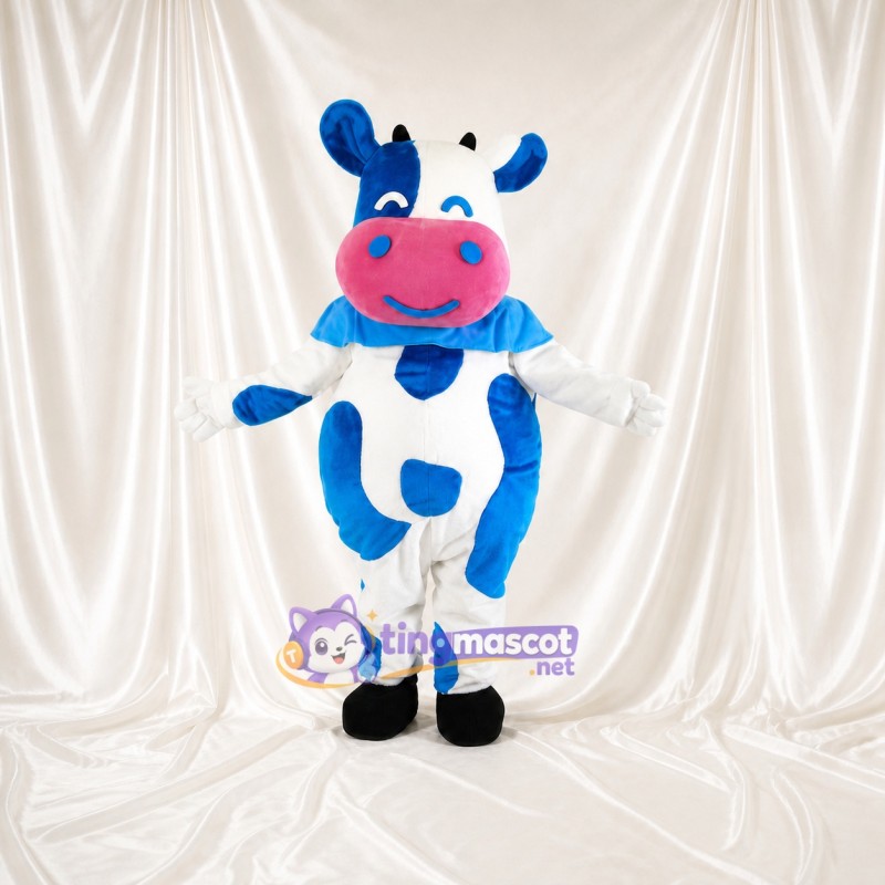 Vache Blanche Costume de mascotte intégral pour adultes Événements scolaires