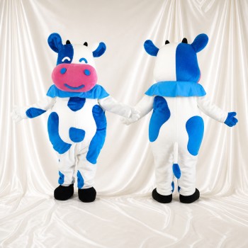 Vache Blanche Costume de mascotte intégral pour adultes Événements scolaires