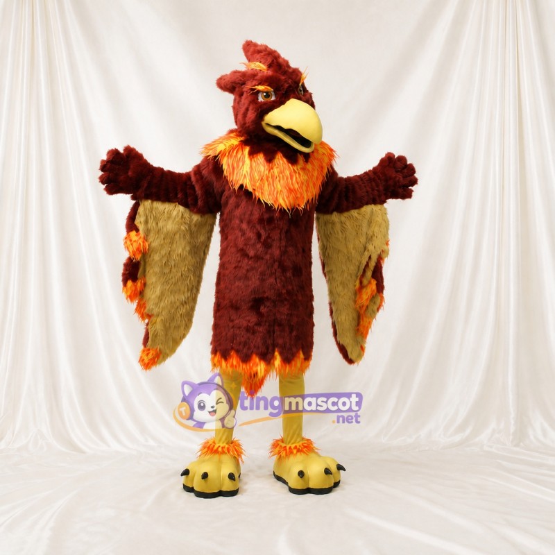 Layered Spread Eagle Mascot Costume Full Body for Adults Sports Events