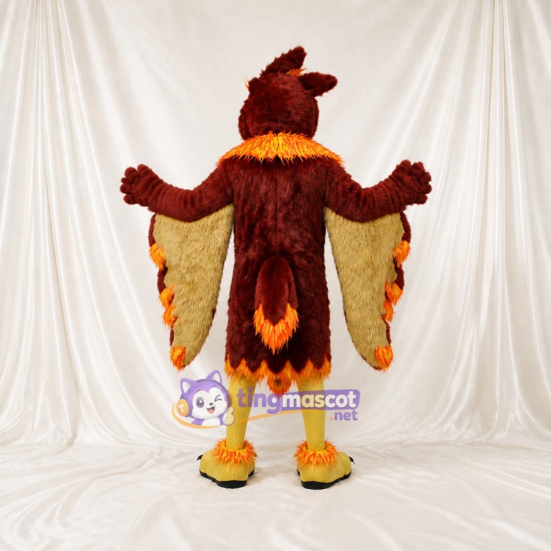 Layered Spread Eagle Mascot Costume Full Body for Adults Sports Events