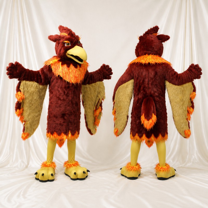 Layered Spread Eagle Mascot Costume Full Body for Adults Sports Events