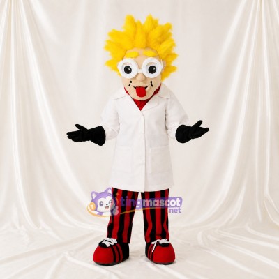 Scientist Mascot Costume Full Body for Adults School Events