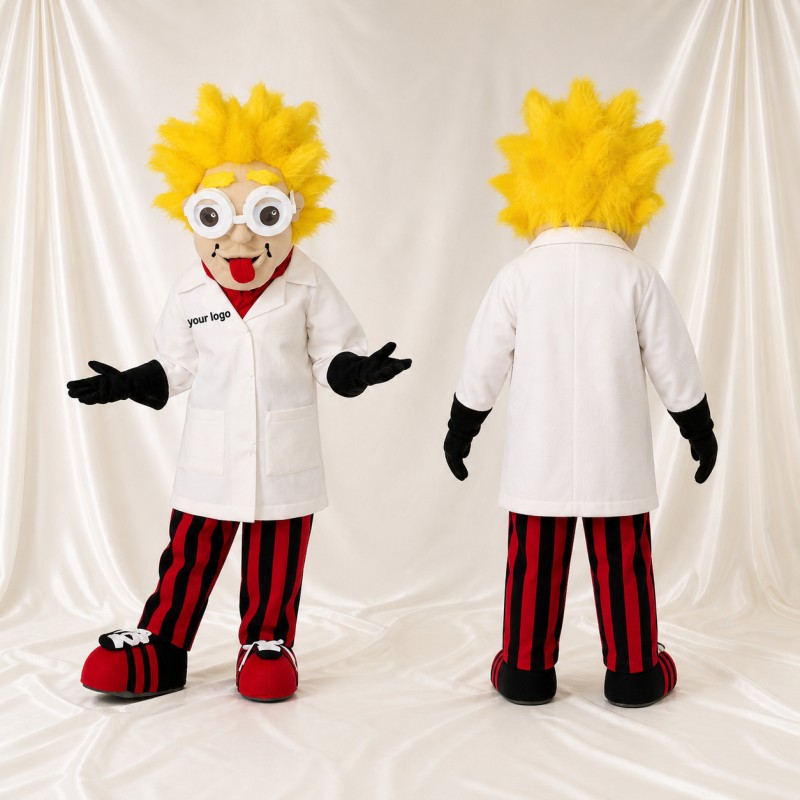Scientist Mascot Costume Full Body for Adults School Events