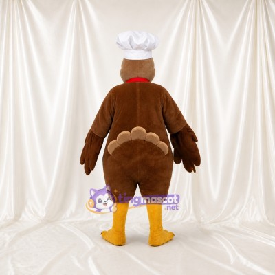 Chef Dinde Costume de mascotte intégral pour adultes Événements gastronomiques
