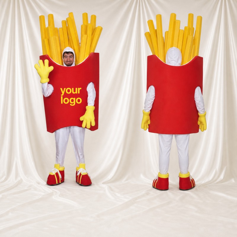 Frites Costume de mascotte intégral pour adultes Événements gastronomiques