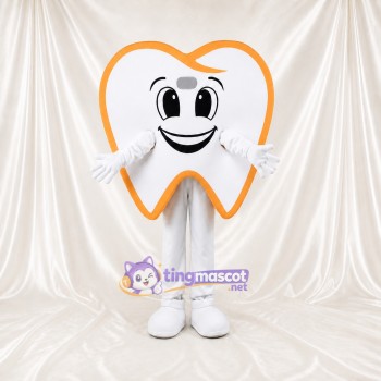Dent Blanche Costume de mascotte intégral pour adultes Événements scolaires