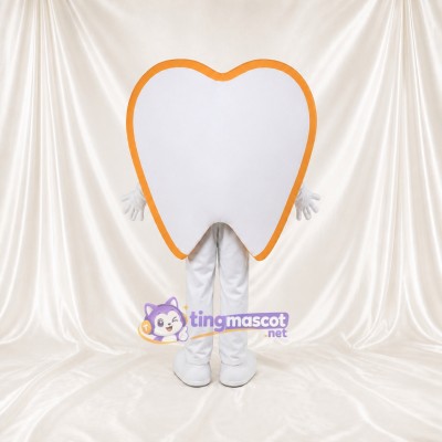 White Tooth Mascot Costume Full Body for Adults School Events