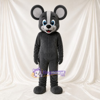 Dark Gray Mouse Mascot Costume Full Body for Adults School Events