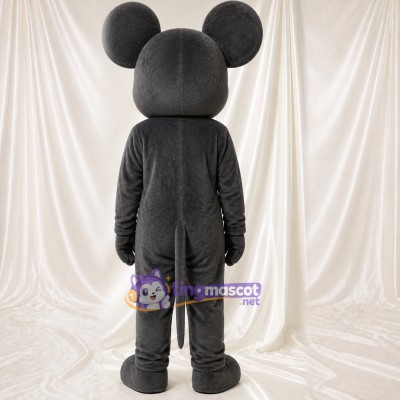 Dark Gray Mouse Mascot Costume Full Body for Adults School Events