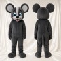 Dark Gray Mouse Mascot Costume Full Body for Adults School Events