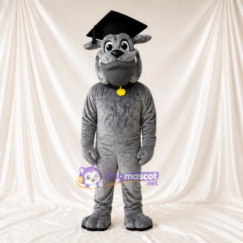 Bulldog Graduate Mascot Costume Full Body for Adults Universities