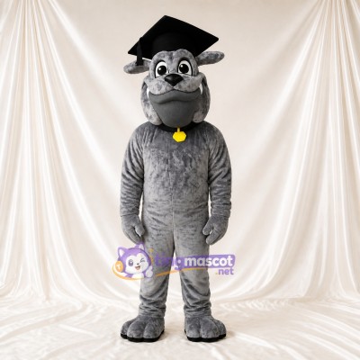Bulldog Graduate Mascot Costume Full Body for Adults Universities