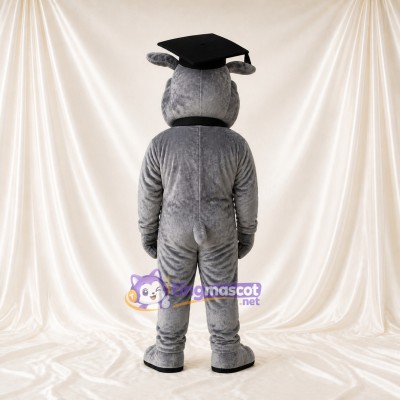 Bulldog Graduate Mascot Costume Full Body for Adults Universities
