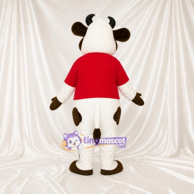 Vache à Chemise Rouge Costume de mascotte intégral pour adultes Événements scolaires