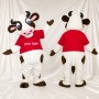 Vache à Chemise Rouge Costume de mascotte intégral pour adultes Événements scolaires