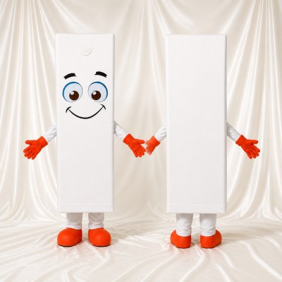 Rectangle Character Mascot Costume Full Body for Adults Trade Shows