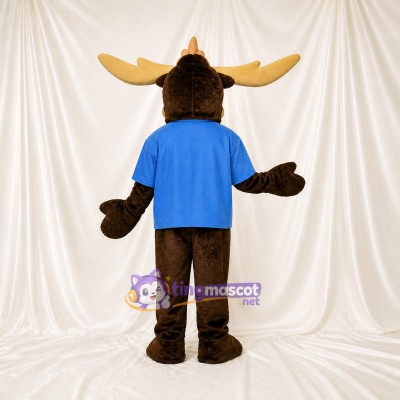 Élan à larges bois Costume de mascotte intégral pour adultes Événements scolaires