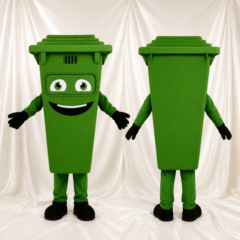 Recycling Bin Mascot Costume Full Body for Adults School Events