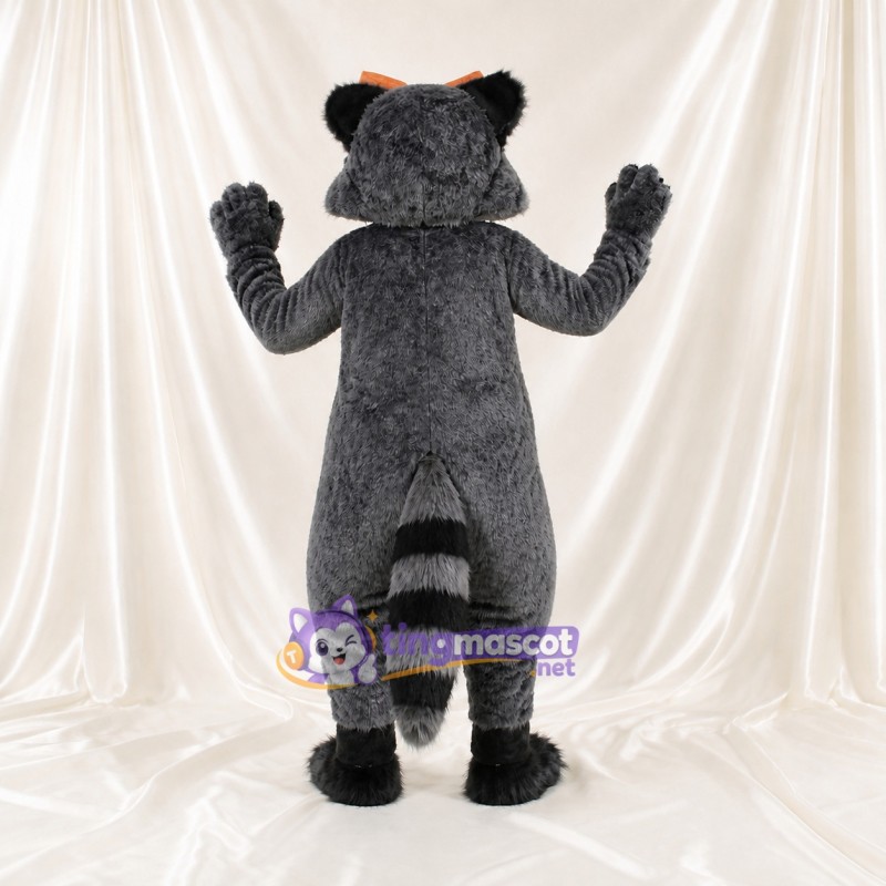 Gray Raccoon Mascot Costume Full Body for Adults School Events