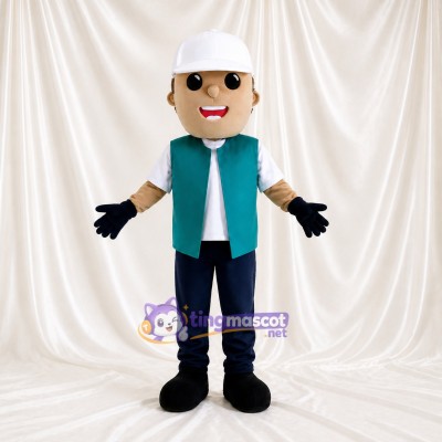 Service Worker Mascot Costume Full Body for Adults Promotions