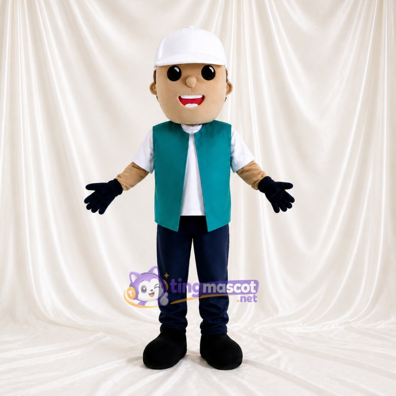 Service Worker Mascot Costume Full Body for Adults Promotions