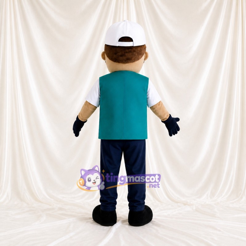 Service Worker Mascot Costume Full Body for Adults Promotions