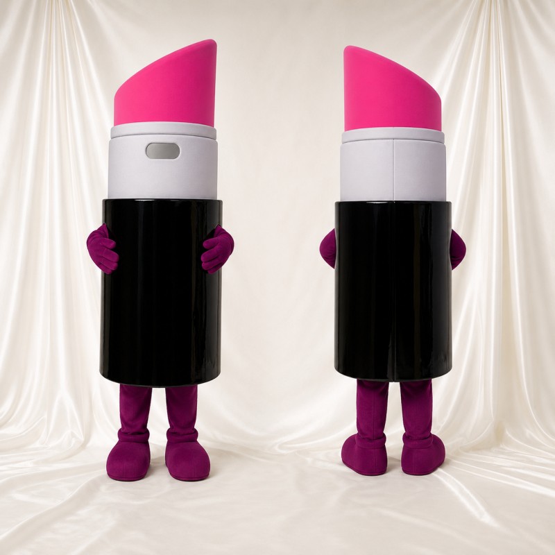 Lipstick Mascot Costume Full Body for Adults Promotions