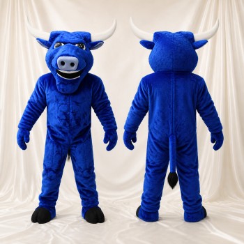 Taureau bleu royal Costume de mascotte intégral pour adultes Événements sportifs