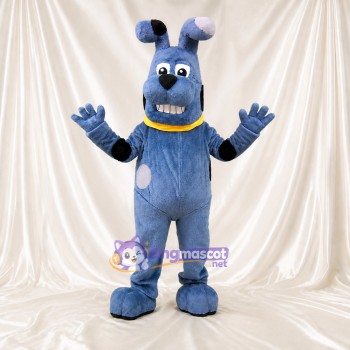 Costume de mascotte chien bleu intégral pour adultes – événements scolaires