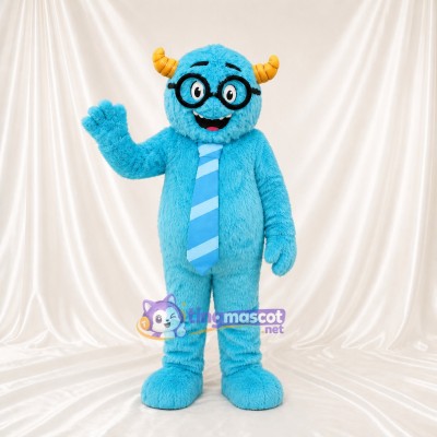 Turquoise Monster Mascot Costume Full Body for Adults School Events