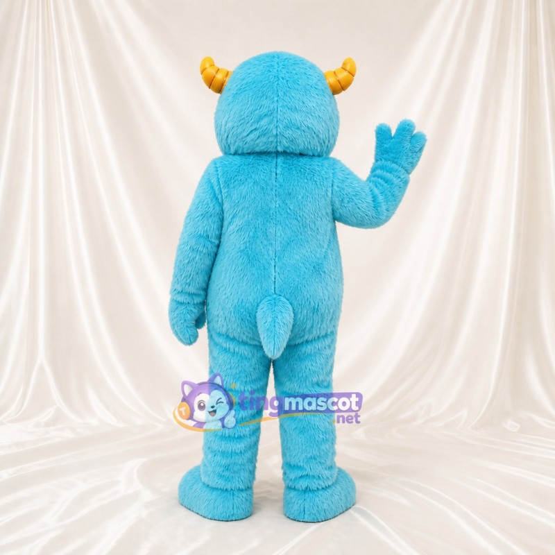 Turquoise Monster Mascot Costume Full Body for Adults School Events