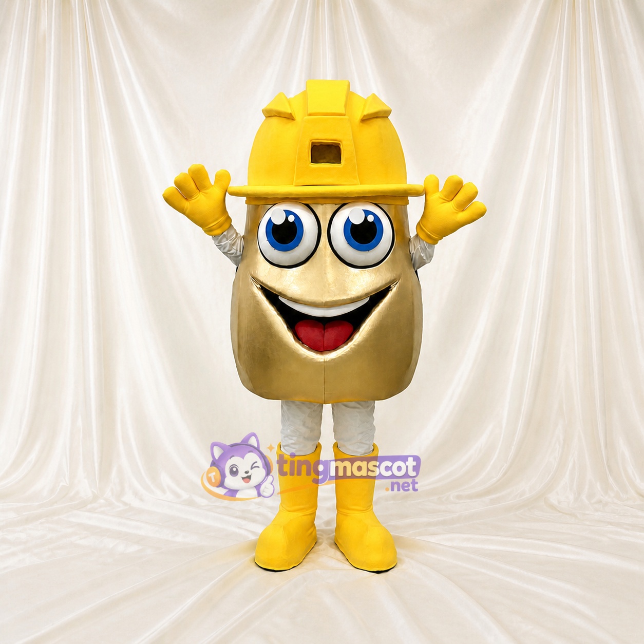 Casque de construction Costume de mascotte intégral pour adultes Événements Casque de construction Costume de mascotte intégral pour adultes Événements