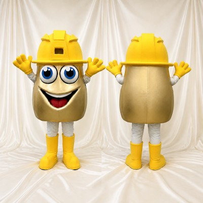 Construction Helmet Mascot Costume Full Body for Adults Events