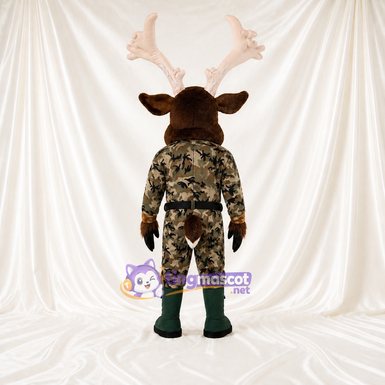 Braun Camouflage Grün Hirsch Maskottchenkostüm Ganzkörper für Erwachsene Schulveranstaltungen Braun Camouflage Grün Hirsch Maskottchenkostüm Ganzkörper für Erwachsene Schulveranstaltungen